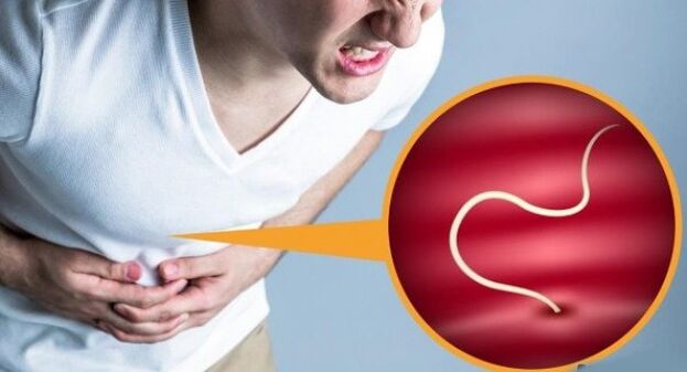 Douleurs abdominales dues aux parasites